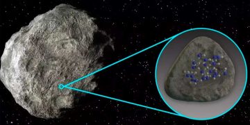 apă pe suprafața a doi asteroizi