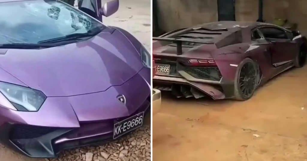 Lamborghini de 350.000 abandonat