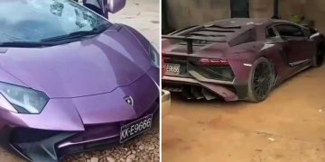 Lamborghini de 350.000 abandonat